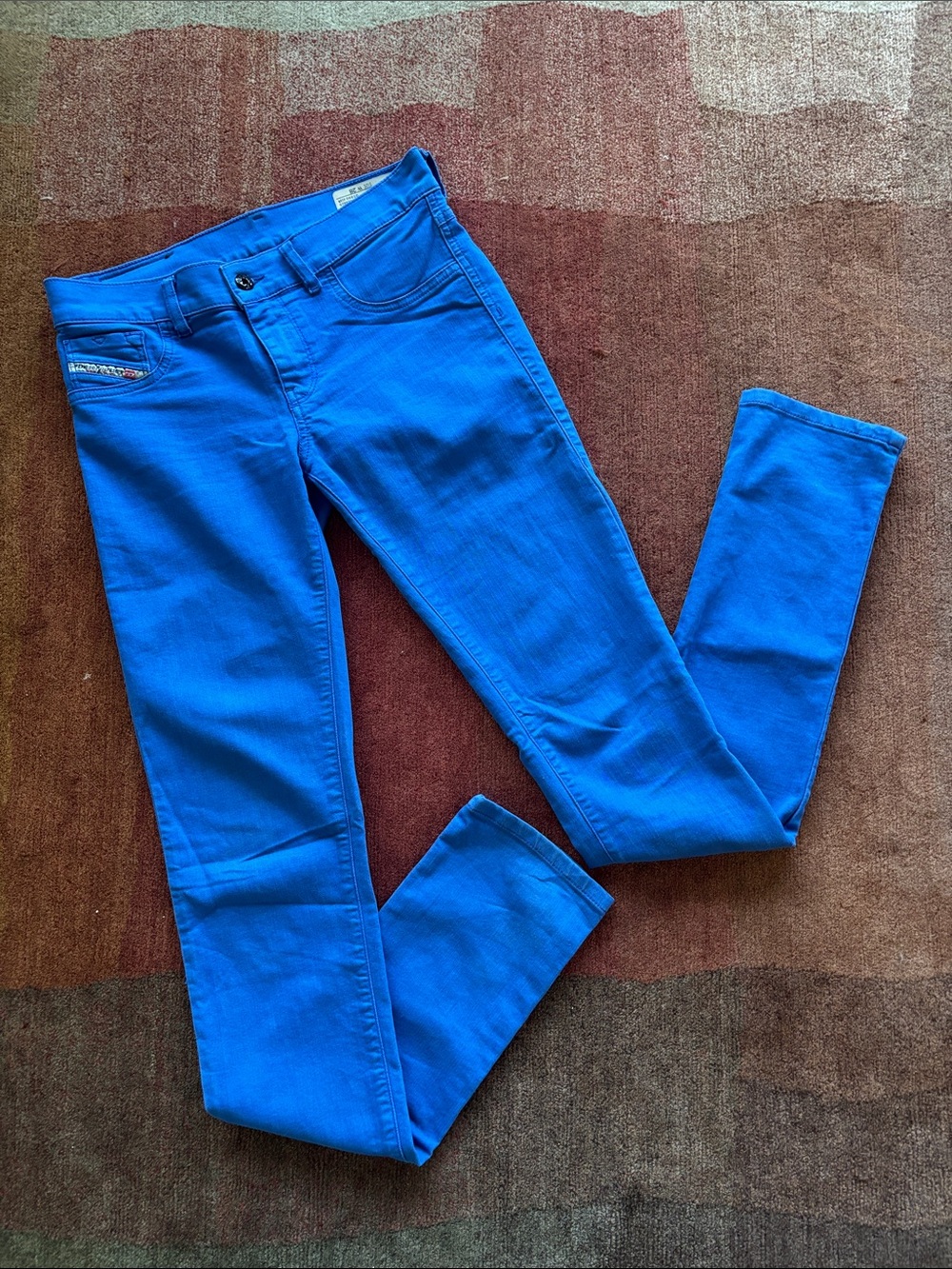 New - Diesel Royal Blue 'Livier' Super Slim Jegging - Sz 28